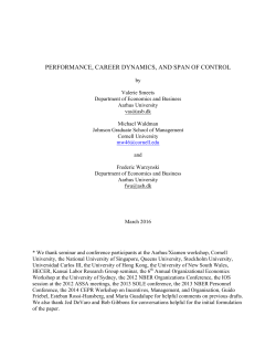 performance, career dynamics, and span of control