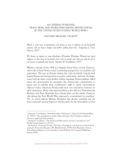 as citizens of heaven: peace, war, and patriotism among