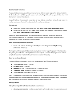 Diabetes Health Guidelines