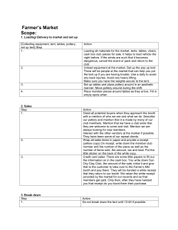 Farmers Market Procedure