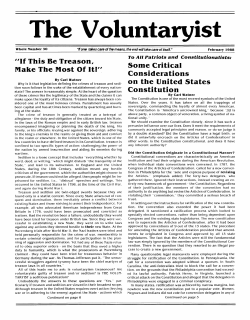 Issue 30 - The Voluntaryist