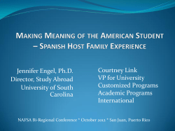 Making Meaning of the American Student &ndash; Spanish Host Family