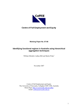 Identifying functional regions in Australia using hierarchical