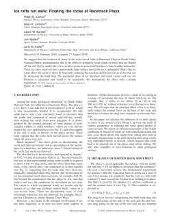 Ice rafts not sails: Floating the rocks at Racetrack Playa