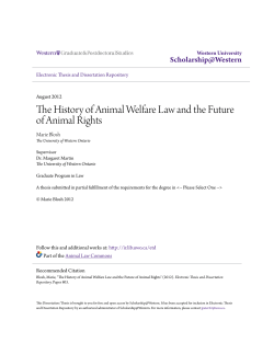 The History of Animal Welfare Law and the Future of Animal Rights