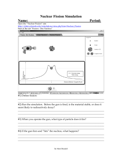 Nuclear Fission Simulation Name: Period: