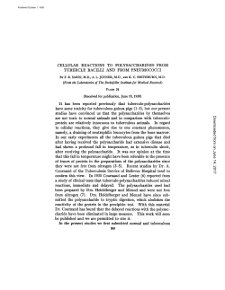 CELLULAR REACTIONS TO POLYSACCHARIDES FROM