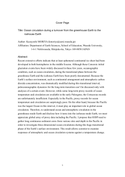 Ocean circulation during a turnover from the greenhouse Earth to