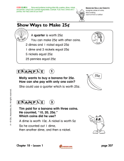 Show Ways to Make 25 - MathCoach Interactive