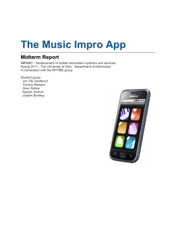 Midterm Report - Music Impro Application