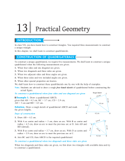 construction of quadrilaterals