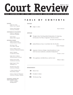 Complete Issue - American Judges Association