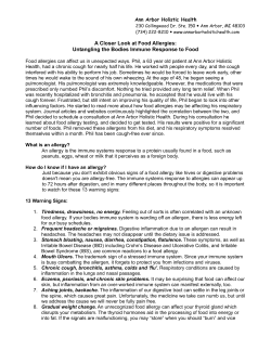 A Closer Look at Food Allergies: Untangling the Bodies Immune