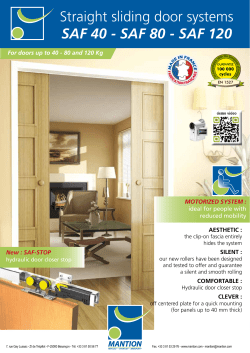 Straight sliding door systems SAF 40 - SAF 80