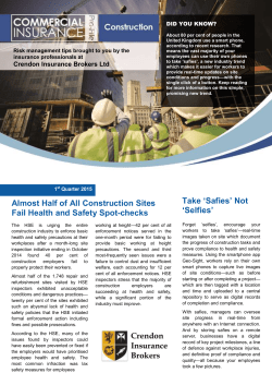 Construction CI Quarter 1 2015