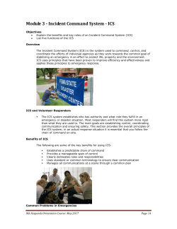 Module 3: Incident Command System