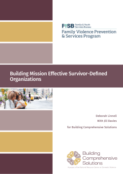 Building Mission Effective Survivor
