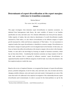 Determinants of export diversification at the export margins