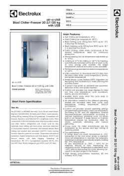 air-o-chill Blast Chiller-Freezer 20 2/1 120 kg with USB