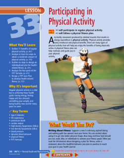 Lesson 33 Participating in Physical Activity