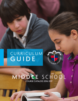 GFA Curriculum Guide Middle School 2016-2017