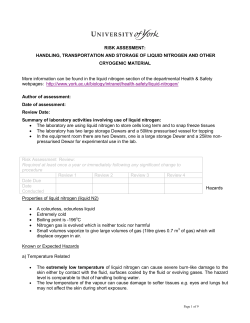 RISK ASSESMENT: HANDLING