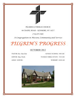 pilgrim`s progress - Pilgrim Lutheran Church