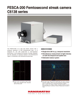 FESCA-200 Femtosecond streak camera C6138 series