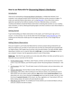 How to use iNaturalist for Discovering Didymo`s