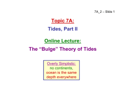 The &ldquo;Bulge&rdquo; Theory of Tides