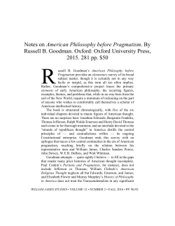 Notes on American Philosophy before Pragmatism. By Russell B