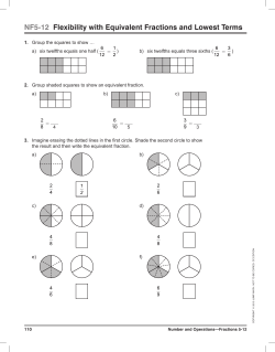 NF5-12 Flexibility with Equivalent Fractions and Lowest Terms