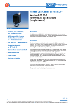 Peltier Gas Cooler Series ECP&reg; Version ECP 20