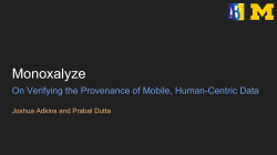 Monoxalyze - Josh Adkins