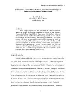 An Interactive Animated Flash Module to Teach