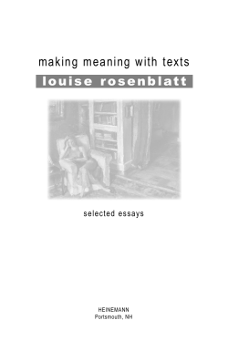 making meaning with texts louise rosenblatt
