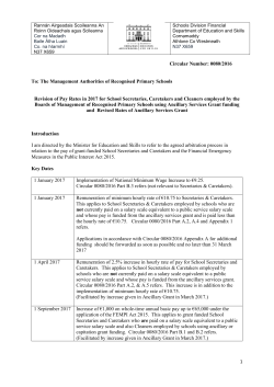 1 Circular Number: 0080/2016 To: The Management Authorities of