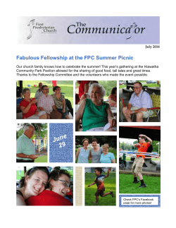 July 2014 Communicator - First Presbyterian Church of Mount