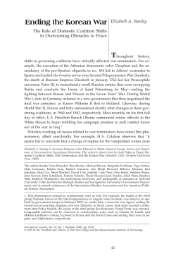 Ending the Korean War - The Belfer Center for Science and