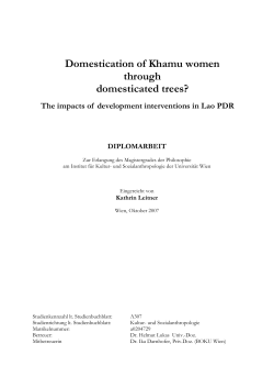 Domestication of Khamu women through