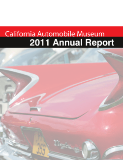 2011 Annual Report - California Automobile Museum