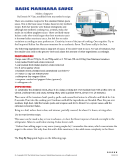 basic marinara sauce - Mobile Home Gourmet