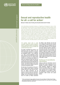Sexual and reproductive health for all