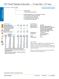STA&reg; Push Tubular Solenoids &mdash; 13 mm Dia. x 27 mm