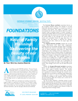 Natural Family Planning - Catholic Student Center