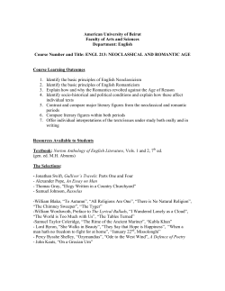 ENGL 213 - American University of Beirut