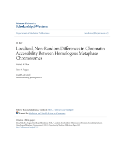 Localized, Non-Random Differences in Chromatin Accessibility