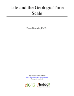 Life and the Geologic Time Scale
