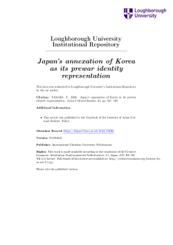 Japan`s annexation of Korea as its prewar identity representation