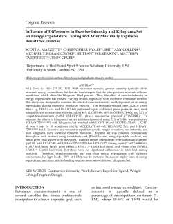 Influence of Differences in Exercise